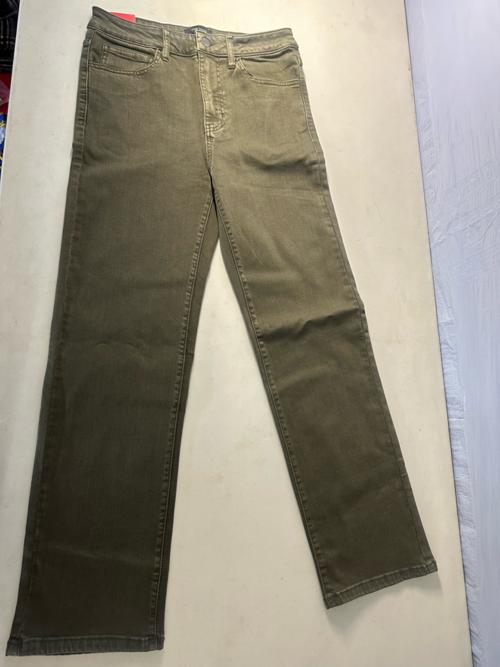 Well Worn Olive Green Boot Cut Jeans